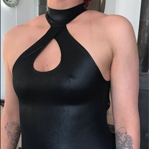 Sexy clingy little black dress